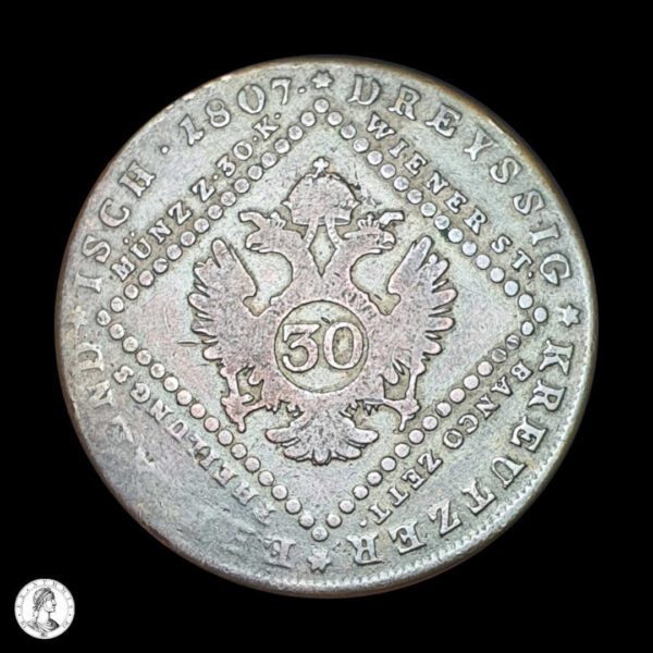 012431r Austria Francisco I (1804-1835) 1807 S 30 Kreuzer
