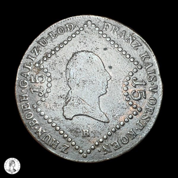 012432a Austria Francisco I (1804-1835) 1807 B 15 Kreuzer