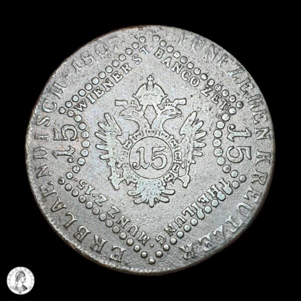 012432r Austria Francisco I (1804-1835) 1807 B 15 Kreuzer