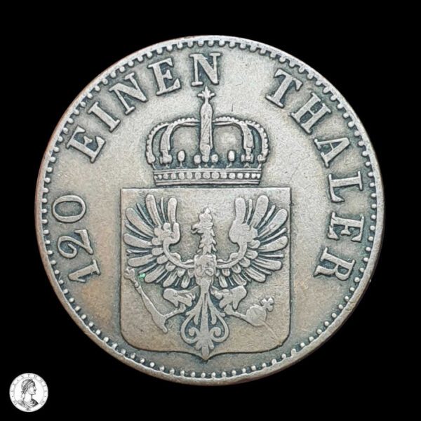 012443r Prusia Federico Guillermo IV (1840-1861) 1857 A 3 Pfennig
