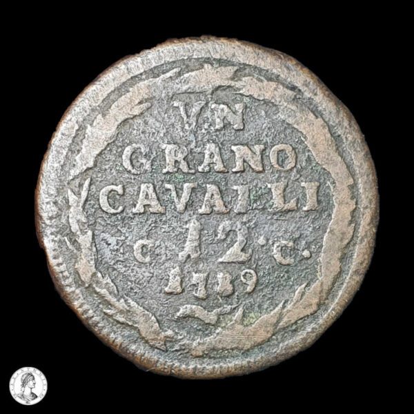 012549r Nápoles Fernando IV (1759-1816) 1789 P/CC 1 Grano