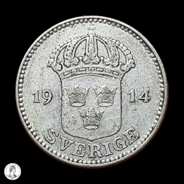 002440a Suecia Gustavo V (1907-1950) 1914 25 Ore