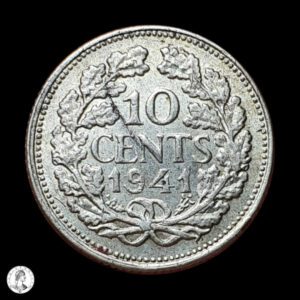 Países Bajos Guillermina (1890-1948) 1941 10 Centavos