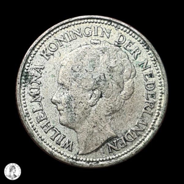 002451a Países Bajos Guillermina (1890-1948) 1936 10 Centavos