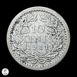 Países Bajos Guillermina (1890-1948) 1911 10 Centavos