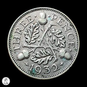 002460r Reino Unido Jorge VI (1936-1952) 1932 3 Peniques