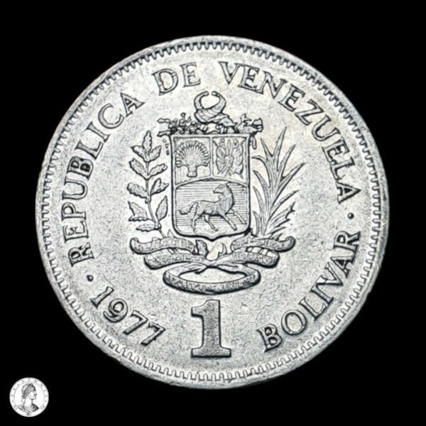 005142a Venezuela 1977 1 Bolívar