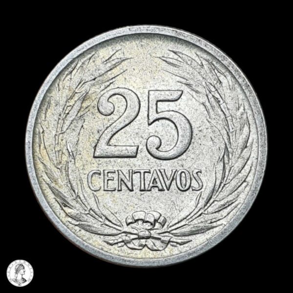El Salvador 1953 25 Centavos