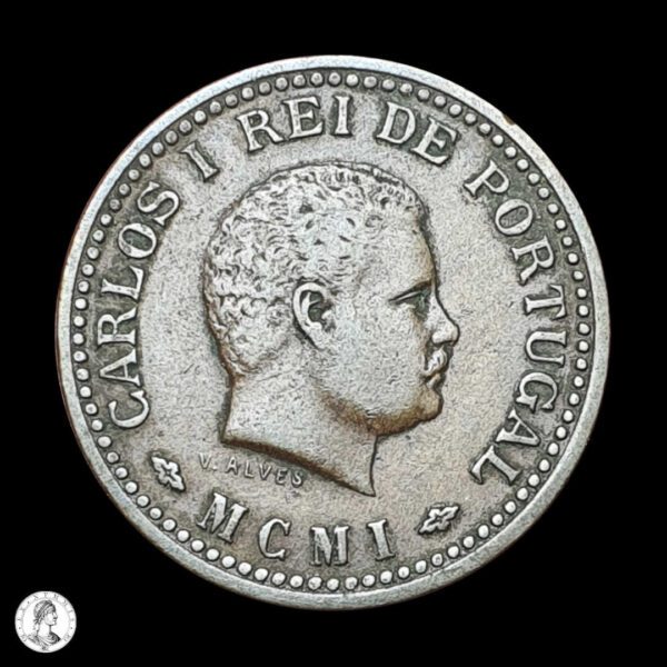 012791a India Portuguesa Carlos I (1889-1908) 1901 ⅛ Tanga