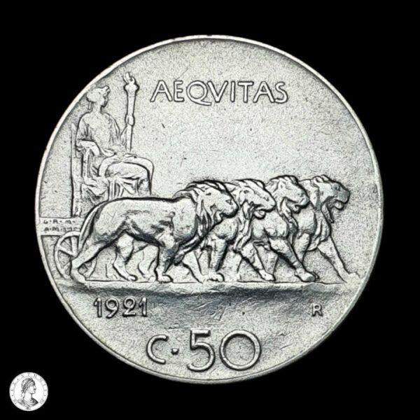 012521r Italia 1921 50 Centésimos
