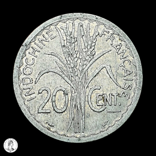 012589r Indochina (Francesa) 1945 20 Céntimos
