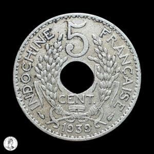 Indochina (Francesa) 1939 5 Céntimos