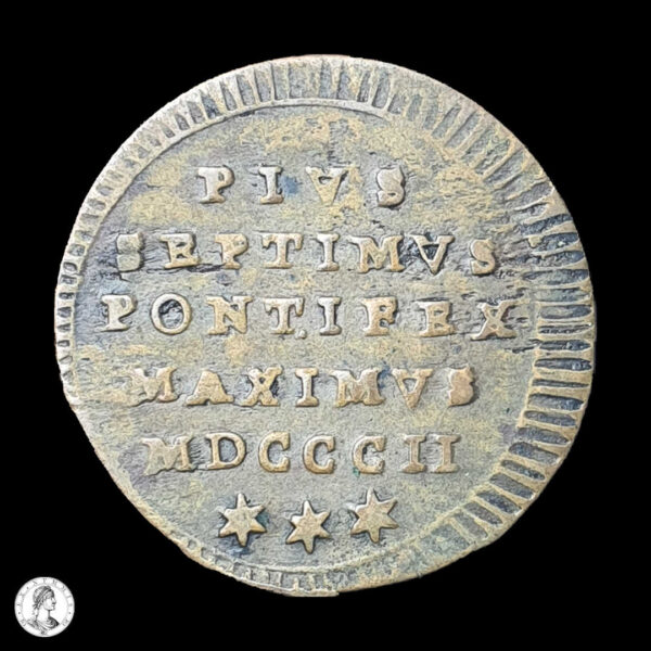 012715r Estados Pontificios Pío VII (1800-1823) 1802 1 Quattrino