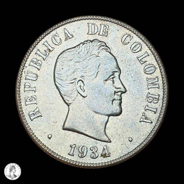 012890a Colombia 1934 50 Centavos