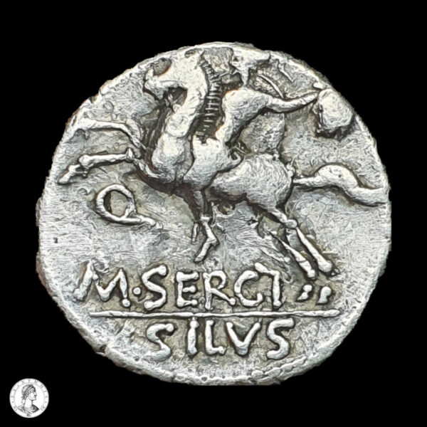 012880r República Romana M. Sergius Silus 116/5 a.C. Denario