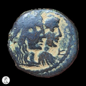 012457a Reino De Nabatea Aretas Iv Y Shaqilat (9 A.C.-40 D.C.) AE18