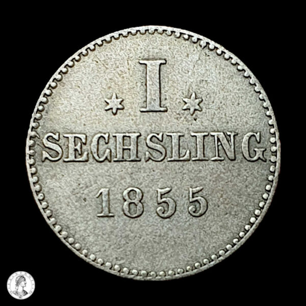 Hamburgo 1855 1 Sechsling