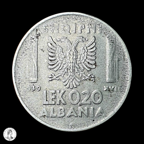 Albania Ocupación Italiana Víctor Manuel III (1939-1943) 1939 R 0,2 Lek