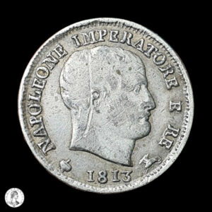 Reino Napoleónico De Italia Napoleón I (1805-1814) 1813 M 5 Soldi