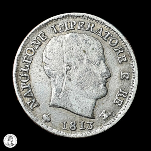 Reino Napoleónico De Italia Napoleón I (1805-1814) 1813 M 5 Soldi