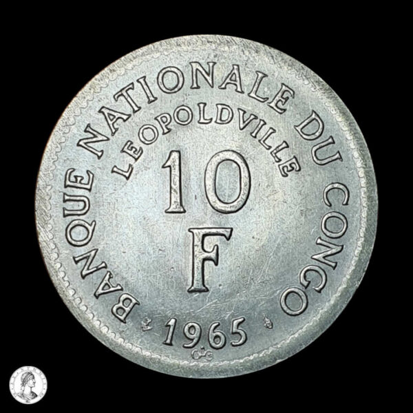 Congo 1965 10 Francos