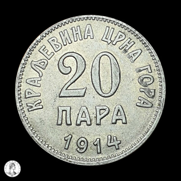 Montenegro Nicolás I (1910-1918) 1914 20 Para