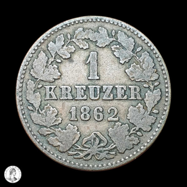 013138r Nassau Adolfo (1839-1866) 1862 1 Kreuzer