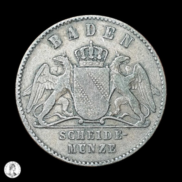 Baden Federico I (1856-1907) 1869 1 Kreuzer