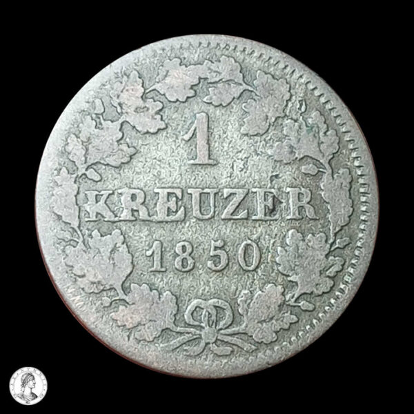 Baviera Maximiliano II (1848-1864) 1850 1 Kreuzer