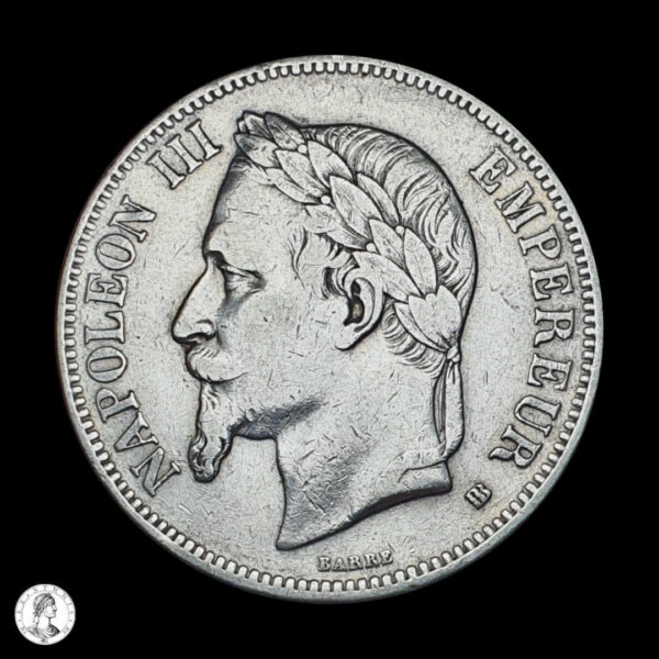 Francia Napoleón III (1852-1870) 1868 BB 5 Francos
